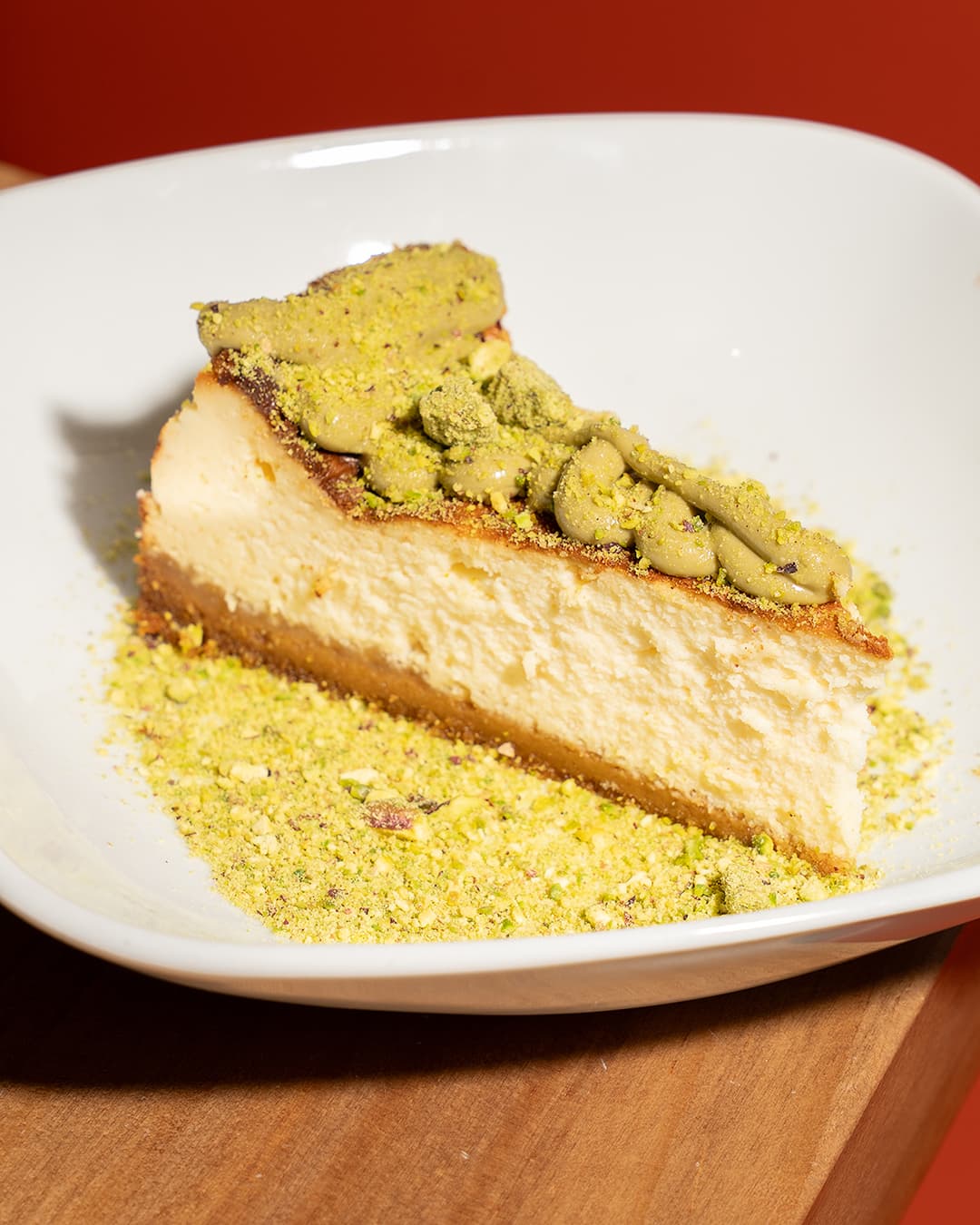 Gluten-free cheesecake with pistachio at Nonna Celia, Alicante