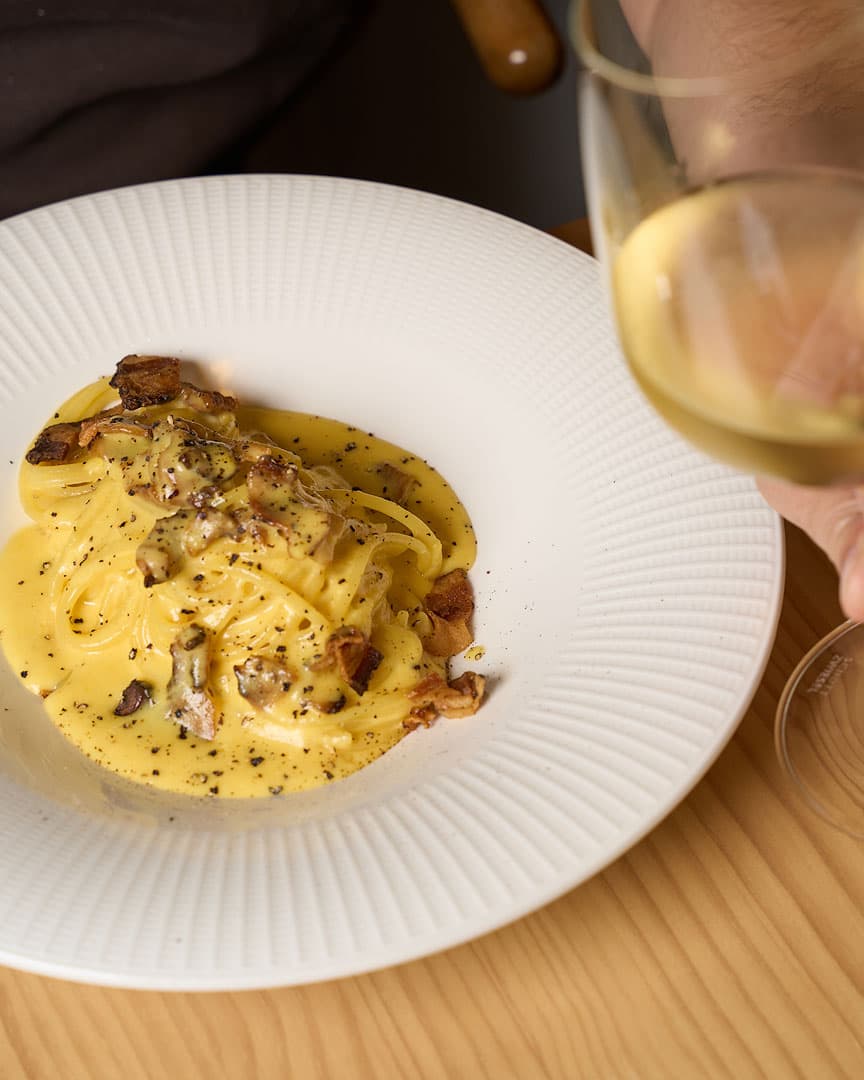 Carbonara en Alba restaurante