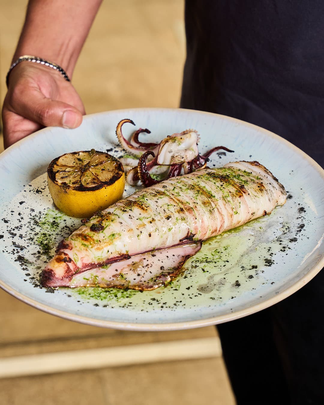 Calamar al Josper en Mordida, Alicante