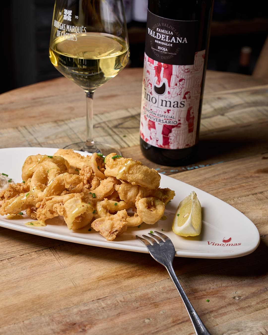 Calamares a la romana at Vino y Más, Alicante